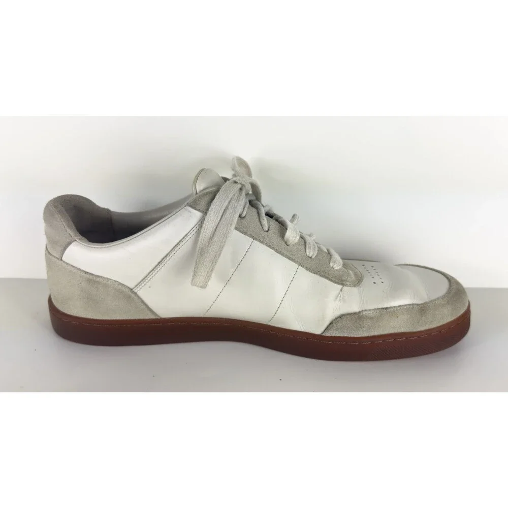 Vince Noel White Men's Lace-up Low Top Leather Sneakers US 11.5
